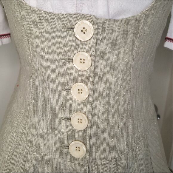 Chevron Pinstripe Sleeveless Mini Dress - Picture 4 of 16